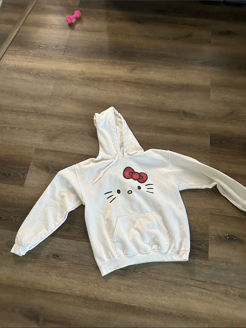 Hello Kitty White Hoodie with Red Bow